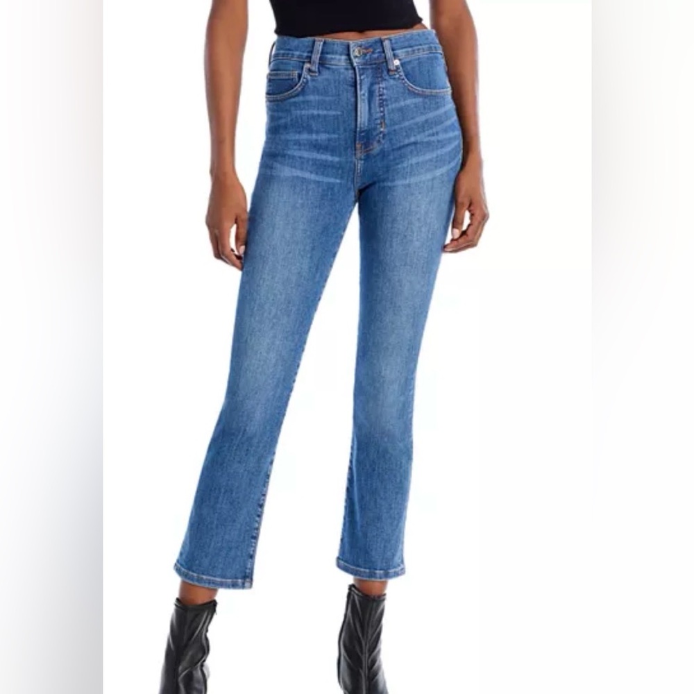 VERONICA BEARD Carly High Rise Kick Flare cropped Jean in Sierra 25 - Picture 1 of 7